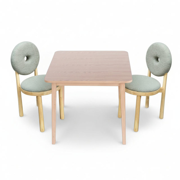 【安心搭配組 NO6.】一桌二椅 / 一桌四椅 溫潤木質系餐桌椅組 小家庭・多功能生活空間適用