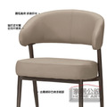 【商空指定】半月可頌餐椅 (奶茶灰貓抓皮) - 圓弧包覆/質感咖啡鐵腳/網美咖啡廳首選 CHR074_2