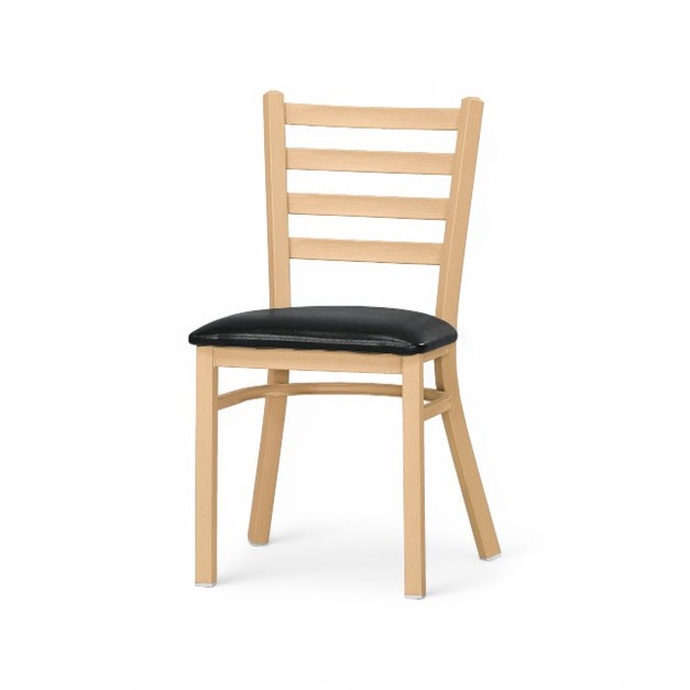 梯背餐椅 日式 極簡設計 鐵腳烤木紋材質 原木色 胡桃色 CHR096