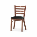 梯背餐椅 日式 極簡設計 鐵腳烤木紋材質 原木色 胡桃色 CHR096_1