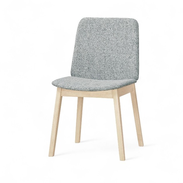 北歐風實木 卡羅 餐椅 亞麻灰 / 咖啡皮｜水洗白實木骨架｜現代簡約風格推薦  CHR099