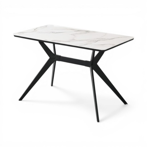 【奧拉 Aura】現代輕奢岩板餐桌 120*70cm｜小戶型餐桌/北歐風餐廳/輕奢商空洽談桌 (耐高溫、防刮磨、易清潔)