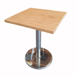 訂製品 原木 實木 不鏽鋼圓盤腳桌 商空桌 可訂製 CU114