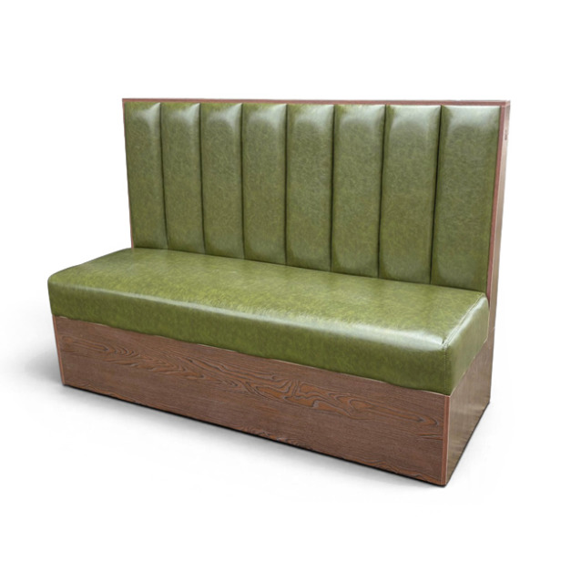 訂製品 【奧斯汀 Austin】美式復古直紋卡座沙發 DK010｜耐磨皮革/餐廳商空專用/尺寸可客製 DK010