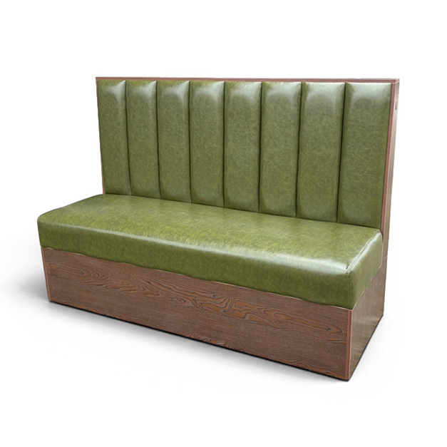 訂製品 【奧斯汀 Austin】美式復古直紋卡座沙發 DK010｜耐磨皮革/餐廳商空專用/尺寸可客製 DK010