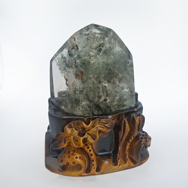 天然水晶 四季幽靈水晶 紅幽靈 綠幽靈 擺件 裝飾品 共生水晶 WB028