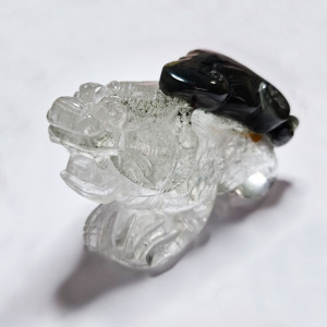 天然水晶 綠幽靈 如意 元寶 貔貅 WB003