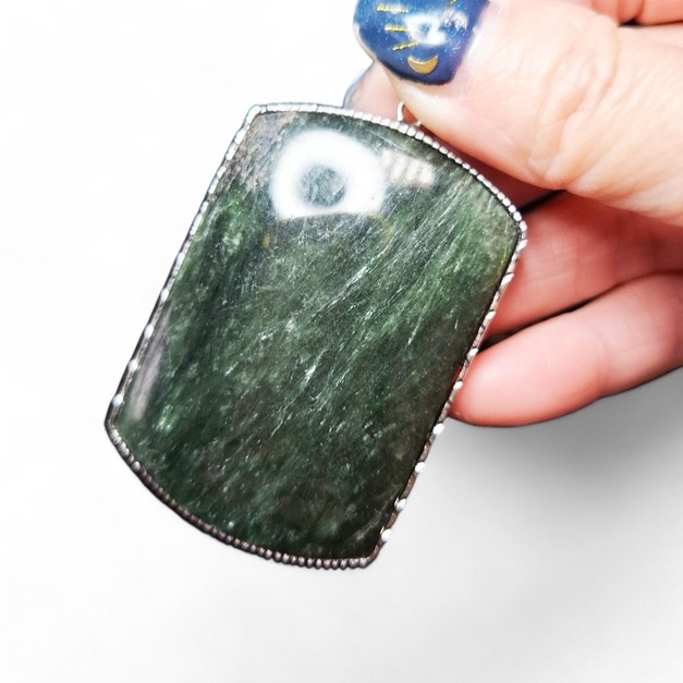 天然水晶 滿滿髮絲 礦物 綠髮晶 吊墜 項鍊 三種尺寸可做選擇 WB008