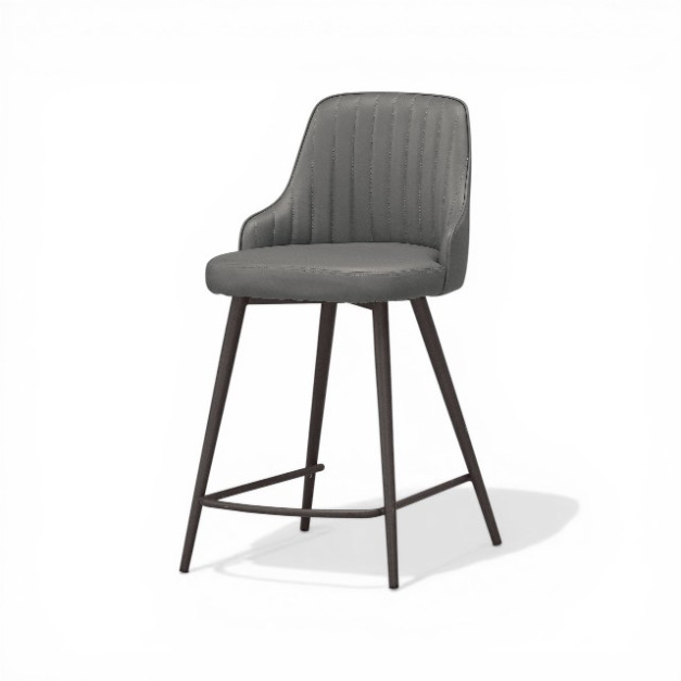 【諾曼 Norman】復古直紋貓抓皮吧檯椅 STT054 (坐高60.5cm)｜中島高腳椅/辦公室高吧椅/餐酒館商空推薦