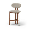 【莫里 Moly】北歐風木紋金屬中島椅 STT056S (坐高66cm)｜亞麻布軟墊/居家廚房靠背高腳椅 (雙色可選)_3