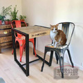 【安心搭配組 NO2.】工業風一桌二椅｜小宅・貓家庭也適合的安心用餐組 商業空間 小宅搭配_1