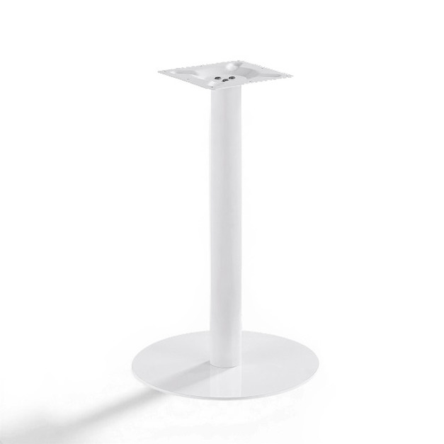 北歐極簡圓盤鐵餐桌腳 TF009 (白)｜白色金屬單柱桌腳/網美咖啡廳/圓桌底座 現貨款
