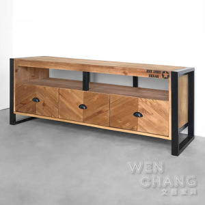 訂製品 魚骨拼三抽電視櫃 置物櫃 CU044