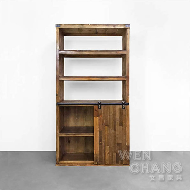 訂製品 工業風 麥崙復古集層材高櫃 書櫃 CU057