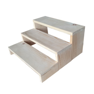 原木三層陳列架 展示架 公仔展示架 首飾展示架 CU106