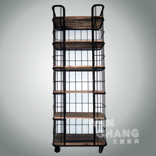 LOFT 工業風 貝克有輪六層高櫃 CB022