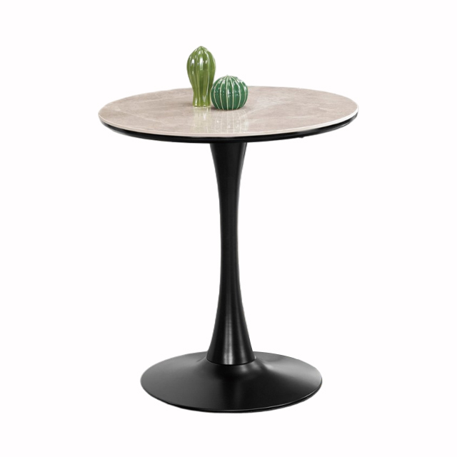 北歐風 餐桌 設計款 岩板鬱金香桌 圓桌 洽談桌 岩板桌 咖啡廳 70圓桌 優雅流線 現代輕奢風