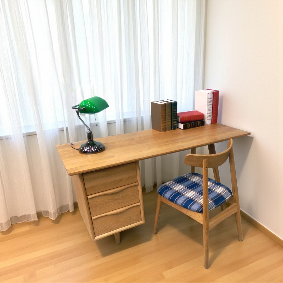 白橡木 無印風書桌