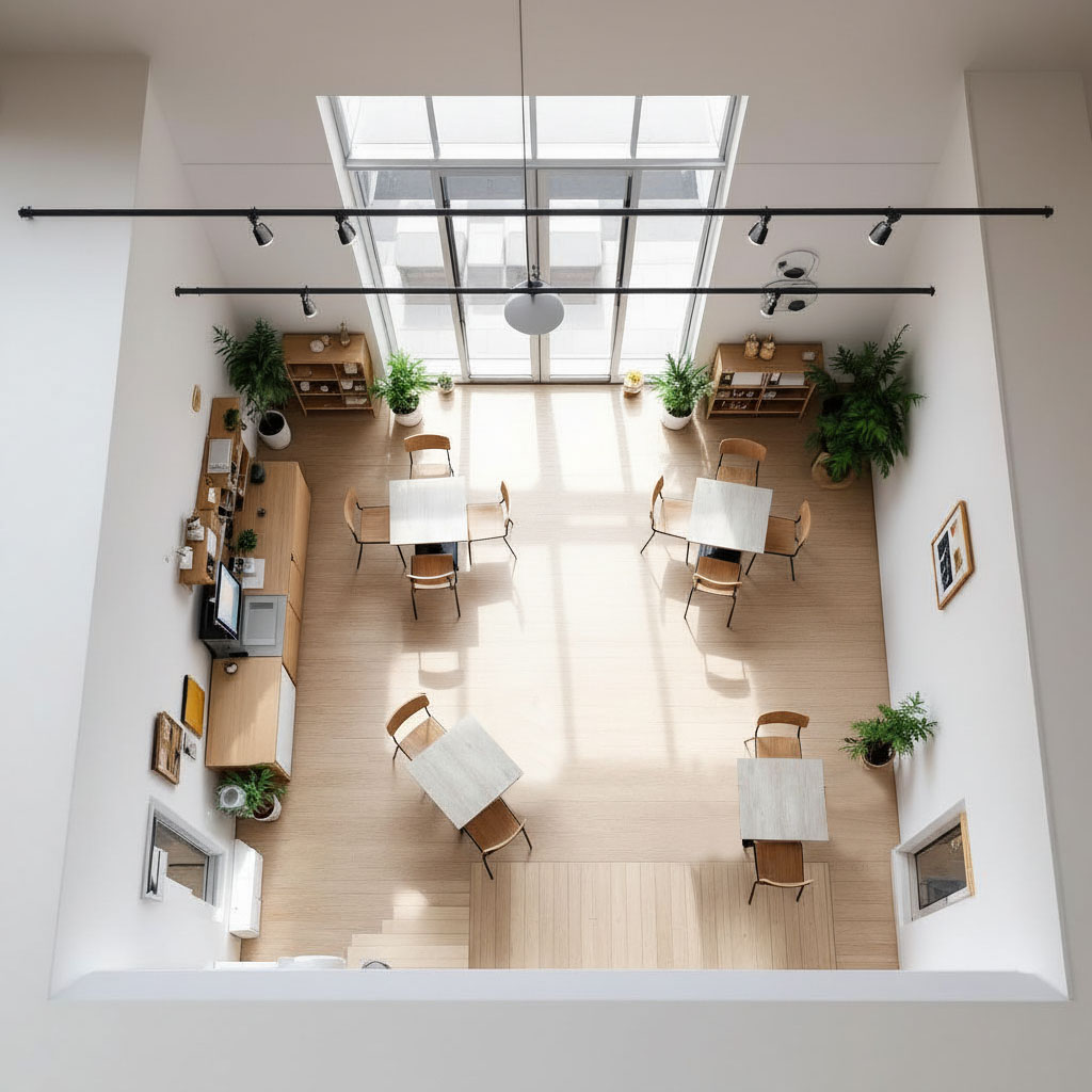 如果只是賣簡單的甜點、咖啡，一桌也可以搭配到4張椅子，增加座位數