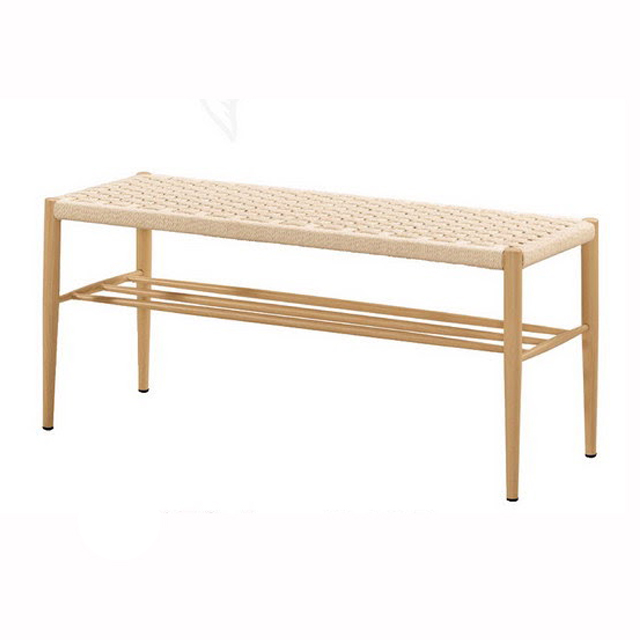北歐風 奶油風 日式風格 餐椅 羅伯 長凳 穿鞋椅 床尾椅 藤編 繩編材質 STT033 IG網紅款