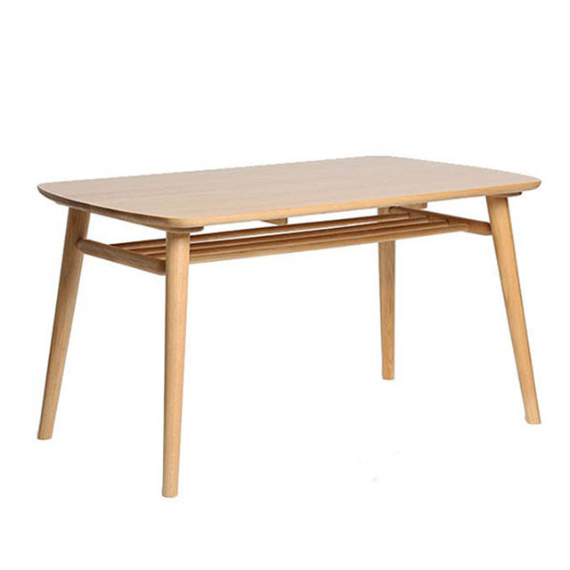 丹娜白橡木雙層長桌 TB029｜白橡木餐桌・實木長桌・北歐風收納桌推薦