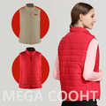 【MEGA COOHT】美國3M科技女款電熱背心 HT-F706 贈行動電源 (保暖防風防潑水 發熱背心)