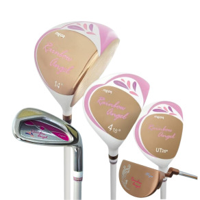 【MEGA GOLF】Rainbow Angel粉鑽閃耀玫瑰金女生套桿3W6I1PT木桿套