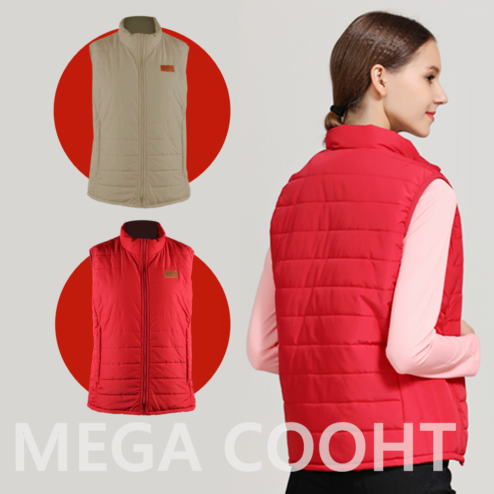 【MEGA COOHT】美國3M科技女款電熱背心  HT-F706  贈行動電源  (保暖防風防潑水 發熱背心)