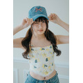 【jnauxz】現貨!! 春日甜心 水洗牛仔蝴蝶結刺繡鴨舌帽 (三色)_5