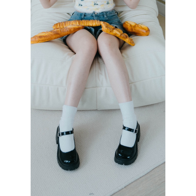 【jnauxz】現貨38!! 售完不補 法式莊園 厚底復古瑪莉珍小皮鞋