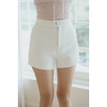 【jnauxz】現貨黑/白XS!! 售完不補 小香風編織金扣短褲 (兩色)