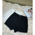 【jnauxz】現貨黑/白XS!! 售完不補 小香風編織金扣短褲 (兩色)_6