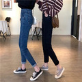 冬季高腰顯瘦鉛筆牛仔褲_2