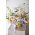 祝賀桌花-Cotton Candy purple Pink 進口流沙玫瑰/進口康乃馨/紫桔梗/海芋_2