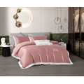 【德國魯道夫】頂級100%天絲60支床包兩用被組-8玫瑰粉