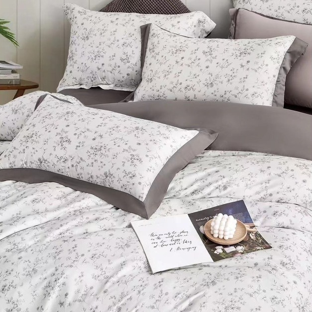 【覓秋】60支100%尊爵木漿純天絲床包兩用被四件組-古典尊爵