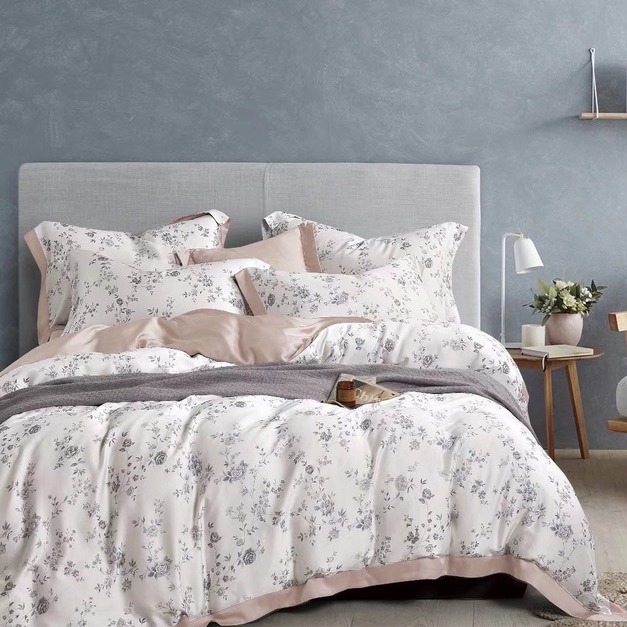 【艾洛花園】60支100%尊爵木漿純天絲床包兩用被四件組-古典尊爵