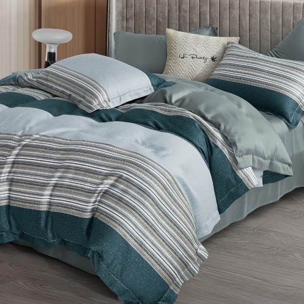 【斯南】60支100%尊爵木漿純天絲床包兩用被四件組-古典尊爵