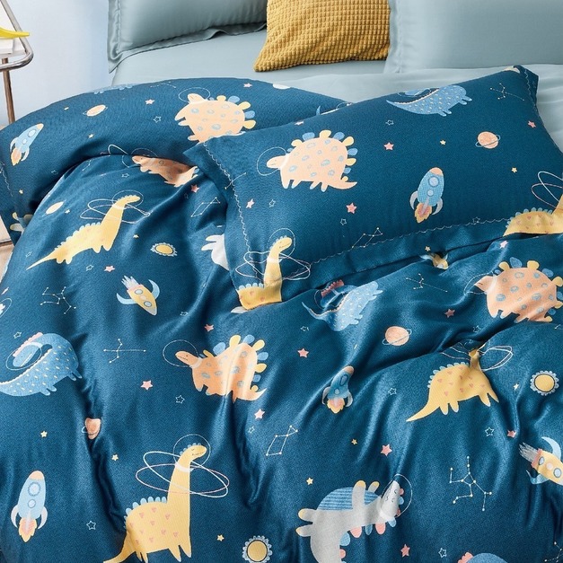 【遠古幻想】60支100%尊爵木漿純天絲床包兩用被四件組-古典尊爵