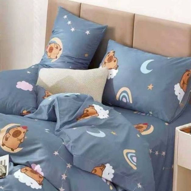 天絲防皺床包兩用被組 卡皮童話