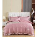 100%純天絲法式輕奢 床罩七件組-浪漫粉