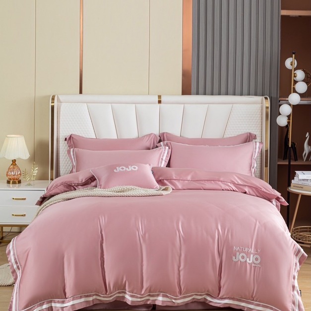 100%純天絲法式輕奢 床罩七件組-浪漫粉