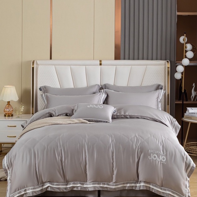 100%純天絲法式輕奢 床罩七件組-銀河灰