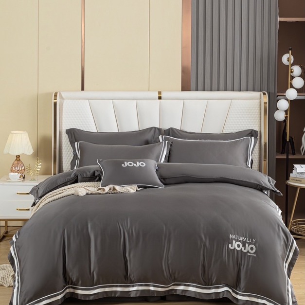 100%純天絲法式輕奢 床罩七件組-雅麻灰