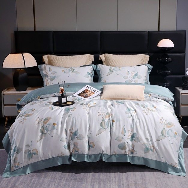 80支天絲長絨棉床包兩用被組-9003