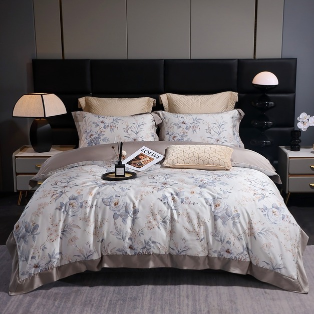 80支天絲長絨棉床包兩用被組-9006