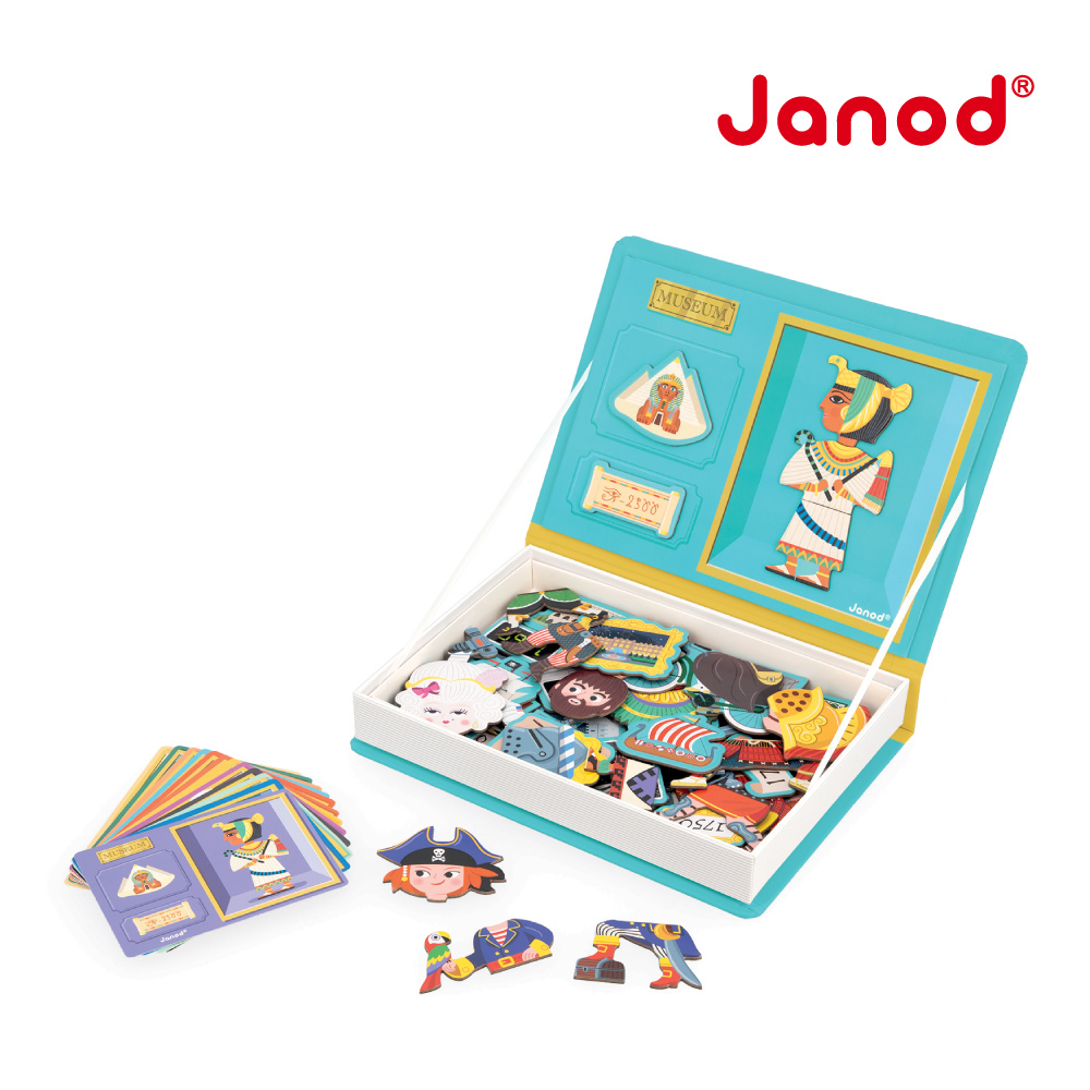 童趣生活館｜【法國Janod】磁鐵遊戲書-遊玩歷史