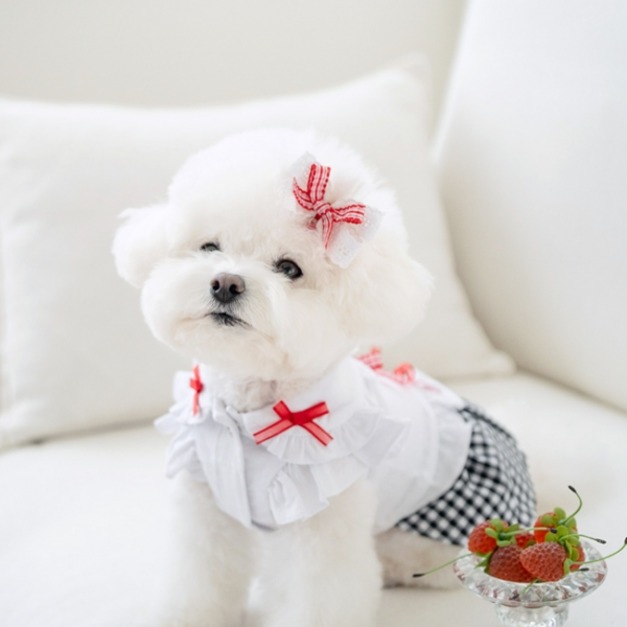 ꔚMarie&Dingo 黑白格蝴蝶結連身裙(可加購頭飾)