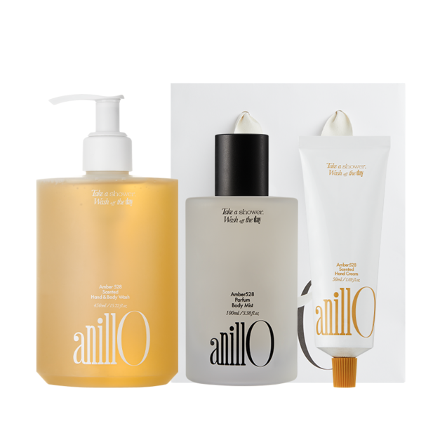 anillO 琥珀528 香氛身體護理三件組