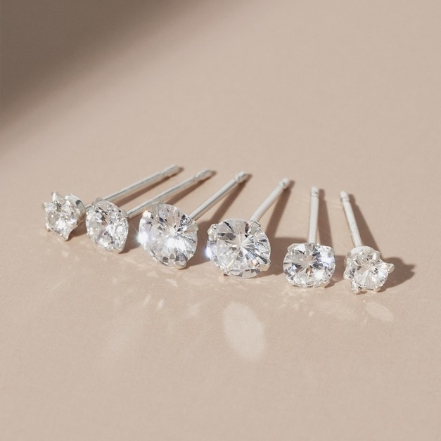 Wing Bling 925銀基本款鋯石耳環